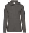 62150 FOTL Lady Fit L/weight Hooded Sweat Jkt Light Graphite colour image